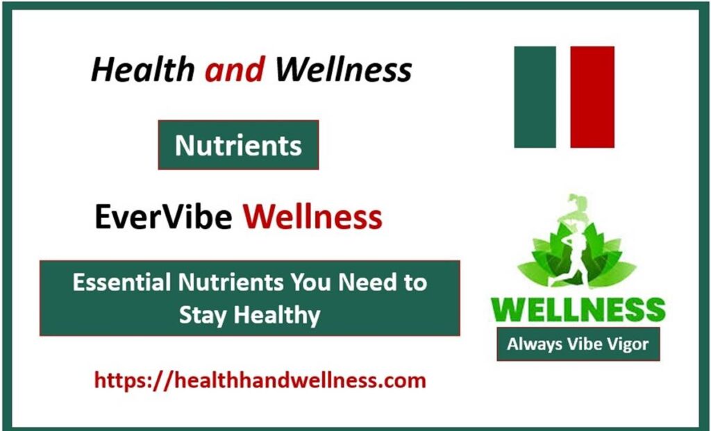 What are the 6 Essential Nutrients